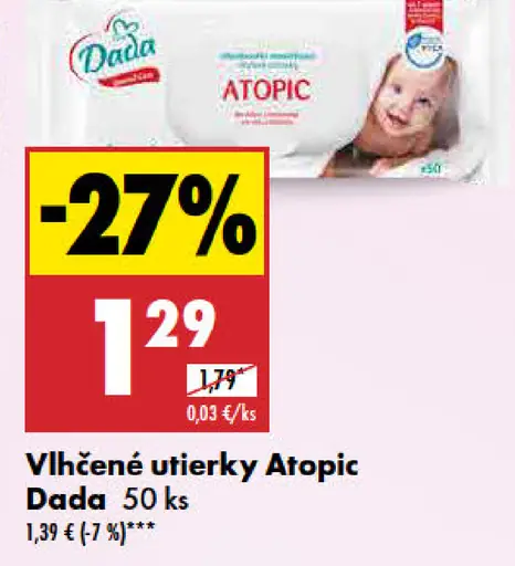 Dada Vlhčené utierky Atopic