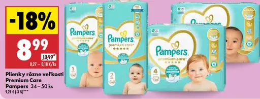 Pampers Plienky rôzne veľkosti Premium Care