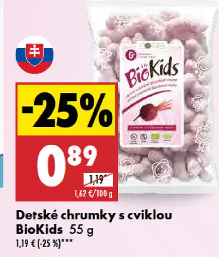 BioKids Detské chrumky s cviklou