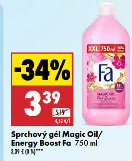 Fa sprchový gél Magic Oil/Energy Boost