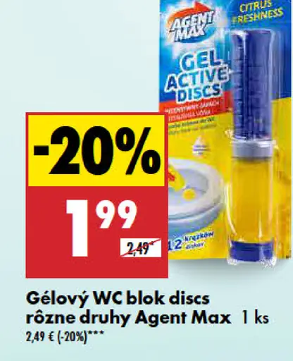 Agent Max gélový WC blok Discs