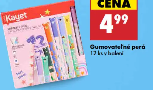 Kayet Gumovateľné perá