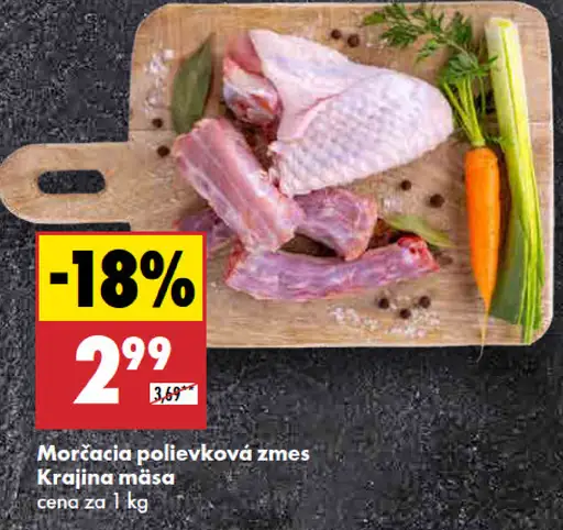 Krajina mäsa Morčacia polievková zmes