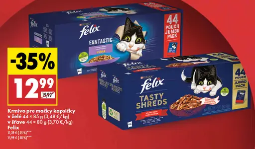 Felix Krmivo pre mačky kapsičky v šťave