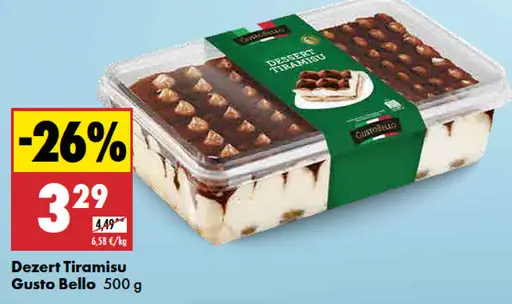 Gusto Bello dezert tiramisu