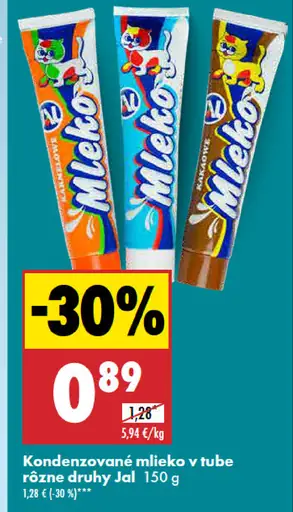 Jal Kondenzované mlieko v tube