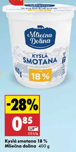 Mliečna Dolina kyslá smotana 18 %