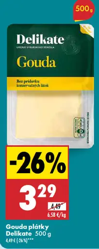 Delikate Gouda plátky