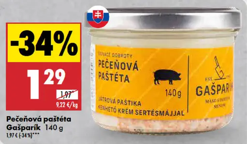 Gašparík pečeňová paštéta