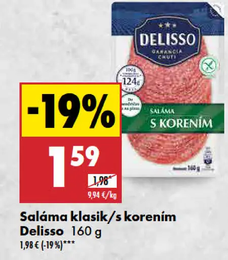 Delisso Saláma klasik s korením