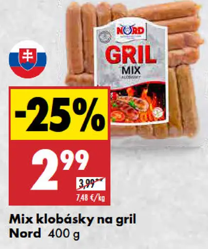 Nord Mix klobásky na gril