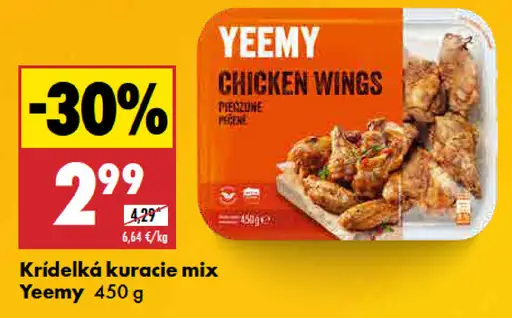 Yeemy Krídelká kuracie mix
