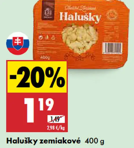 Halušky zemiakové