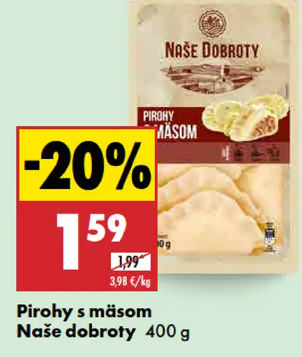 Naše dobroty Pirohy s mäsom