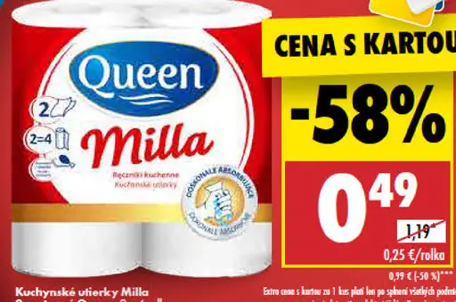 Kuchynské utierky Queen Milla