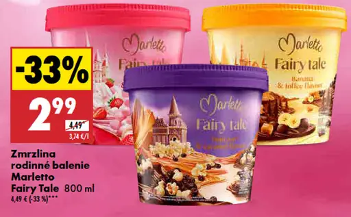 Marletto Fairy tale zmrzlina rodinné balenie