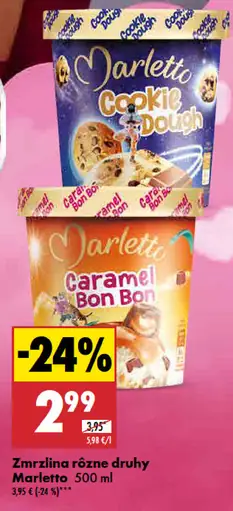 Marletto Zmrzlina rôzne druhy