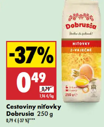 Dobruša cestoviny niťovky