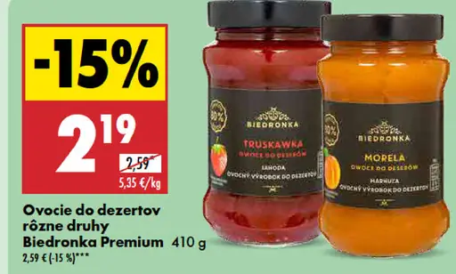 Biedronka Premium Ovocie do dezertov