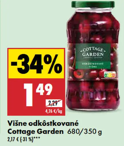 Cottage Garden Višne odkôstkované
