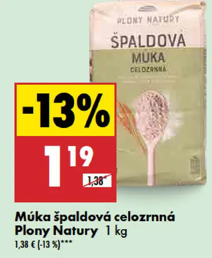 Plony Natury Múka špáldová celozrnná
