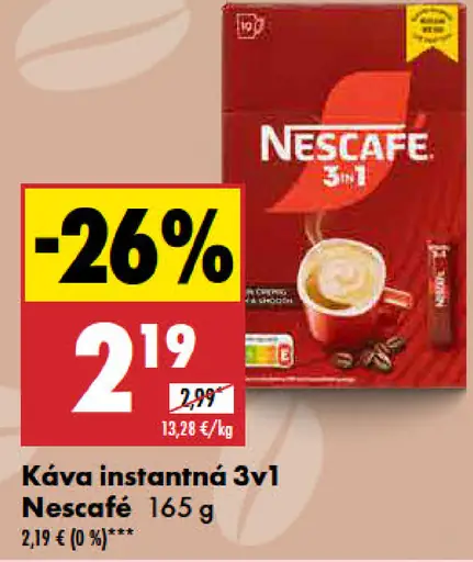 Nescafé Instantná káva 3v1