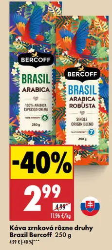 Brazil Bercoff Káva zrnková