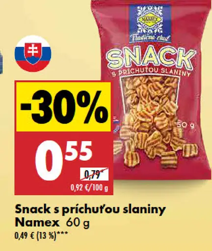 Namex Snack s príchuťou slaniny
