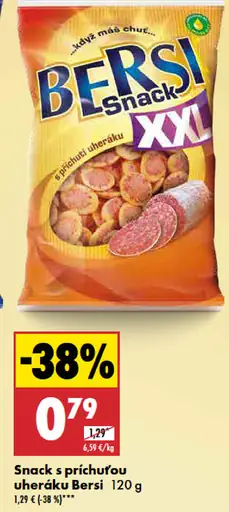 Snack s príchuťou údenáku Bersi