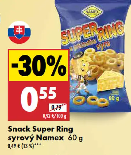 Namex snack Super ring syrový