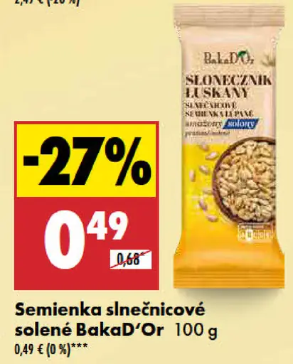 BakaD'Or Semienka slnečnicové solené