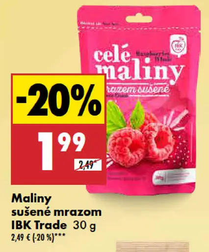 Maliny sušené mrazom