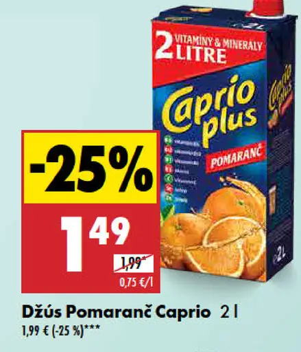 Caprio džús pomaranč