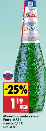 Fatra Prírodná minerálna voda sýtená