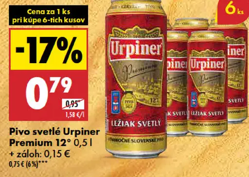 Urpiner Premium Pivo 12°