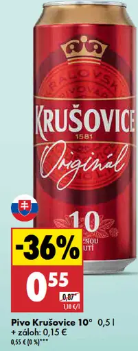 Krušovice original plechovka