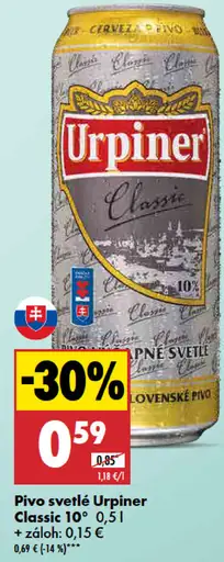 Urpiner Classic plechovka