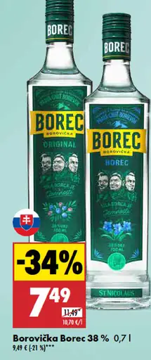 Borec borovička 38 %
