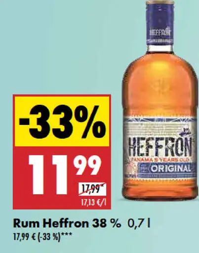 Heffron Rum 38%