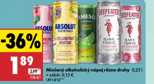 Absolut miešaný alkoholický nápoj