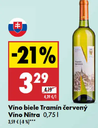 Vino Nitra Tramín červený