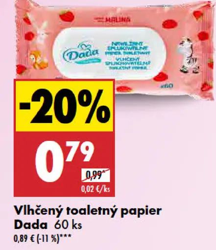 Dada Vlhčený toaletný papier