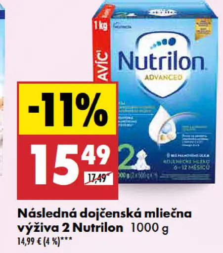 Nutrilon Následná dojčenská mliečna výživa 2