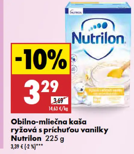 Nutrilon Ovsino-mliečna kaša ryžová s príchuťou vanilky