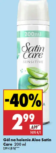 Satin Care Gél na holenie Aloe