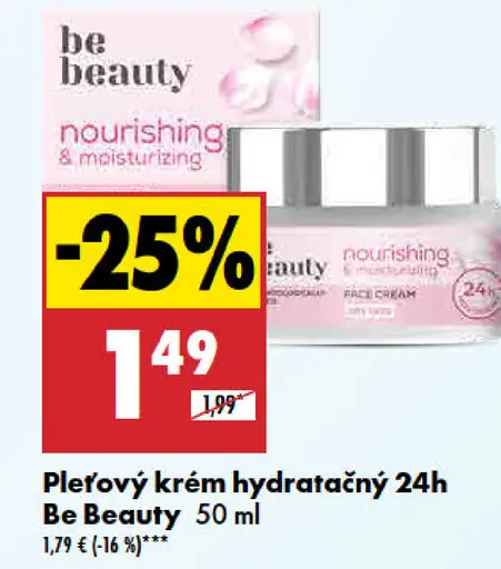 Be Beauty Pleťový krém hydratačný 24h