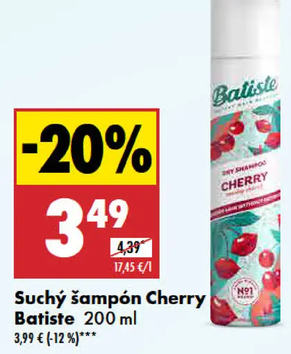Batiste Suchý šampón Cherry