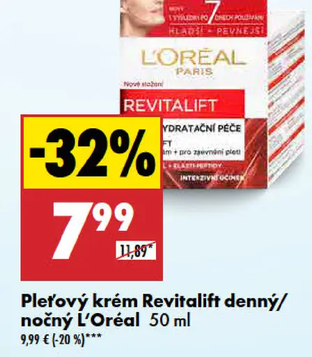 L’Oréal Pleťový krém Revitalift denný/nočný