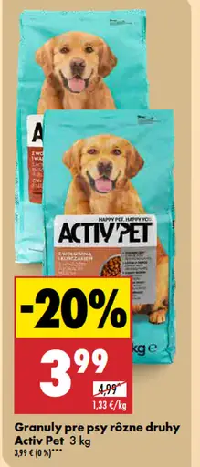 Activ Pet Granuly pre psy rôzne druhy malé plemená