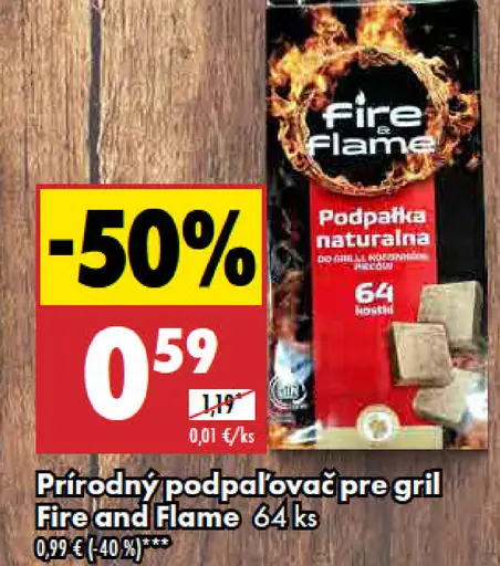 Fire and Flame Prírodný podpaľovač pre grill